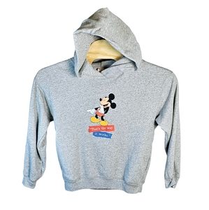 Disney Mickey Mouse Uniqlo Sweatshirt Hoodie Men‎ M That's The Way It Works Gray
